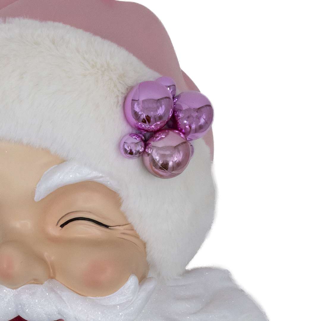 "Faccione Babbo Rosa Da Parete" H66 CM - immagine 2
