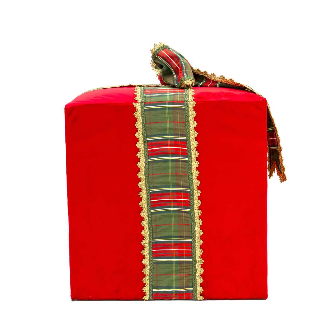 "Pacco Regalo Tartan Rosso Grande" H50X42X42 CM – Image 3