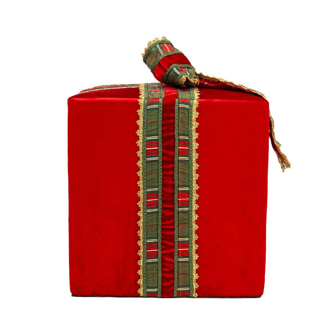 “Pacco Regalo Tartan Rosso Grande” H50X42X42 CM – Image 3