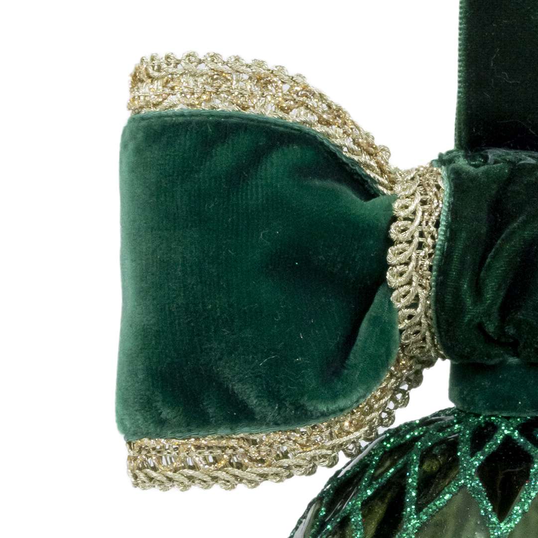 "Sfera Natalizia Rombi Verde" H15XD8 CM - immagine 3