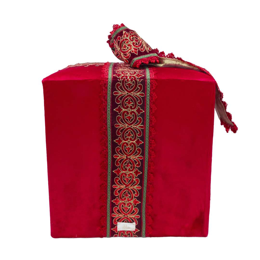 "Pacco Regalo Rosso Giglio Paillettes Grande"H50X42X42 CM - Image 3