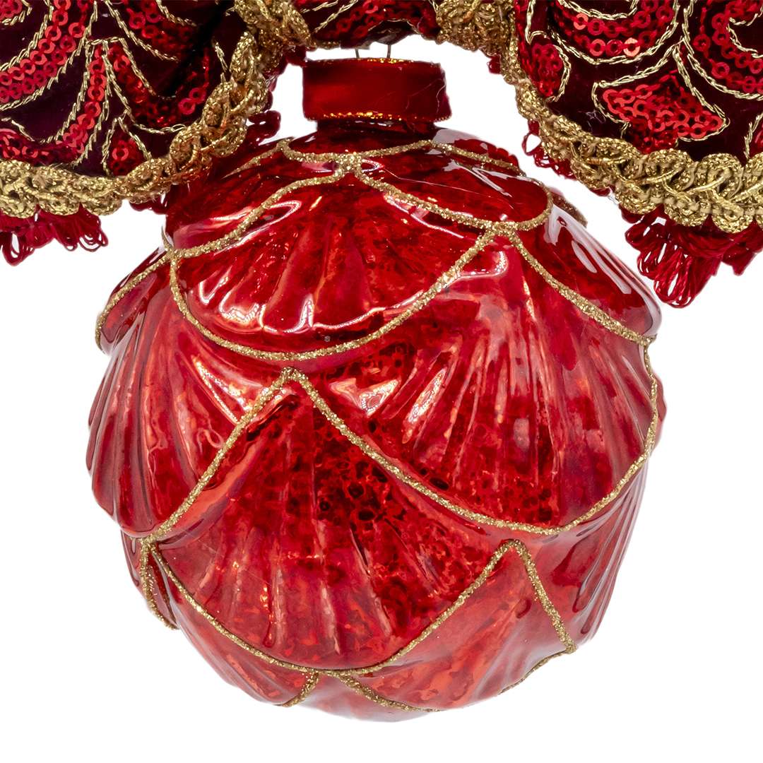 Palla Pigna Rossa e Oro-Luxury Forest D8X15H CM – Image 4