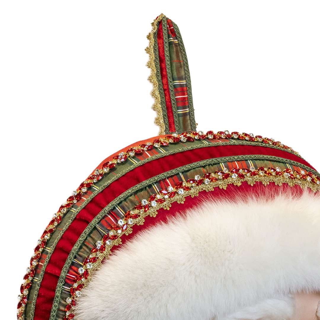 "Testa Babbo Natale da Parete – Tema Tartan" H1MT L62 CM - Image 4