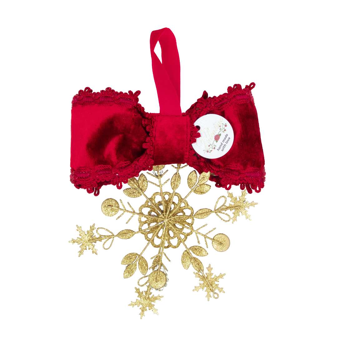 "Decorazione Albero Fiocco di Neve" H23L20 CM - immagine 4