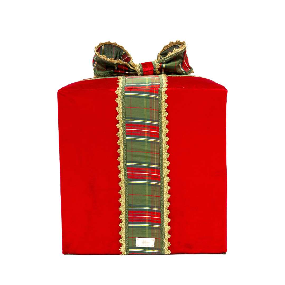 "Pacco Regalo Tartan Rosso Grande" H50X42X42 CM – Image 4