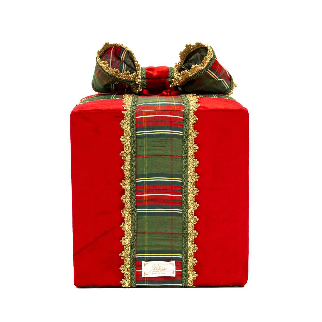 "Pacco Regalo Tartan Rosso Piccolo” H30x25x25 CM – Image 4