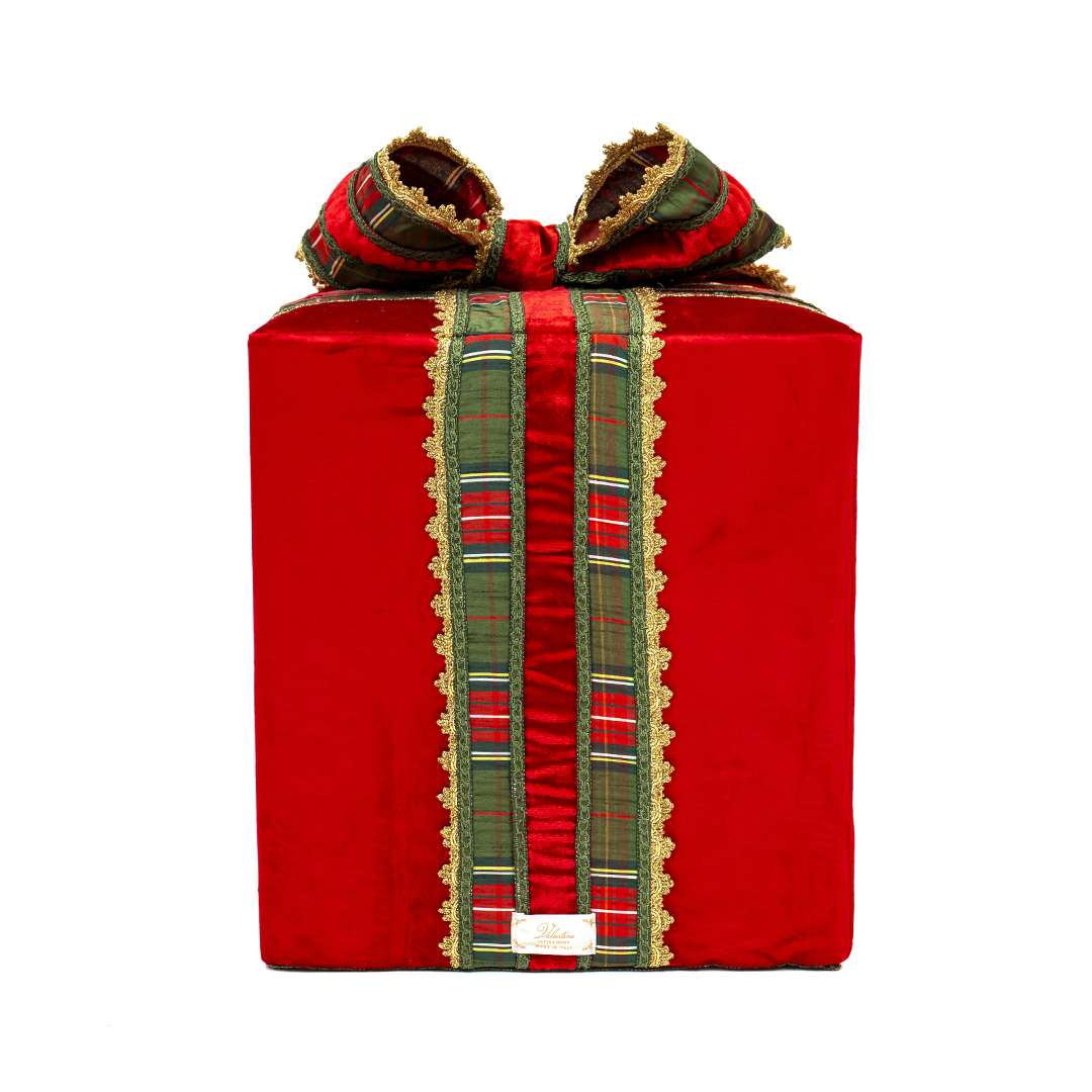 “Pacco Regalo Tartan Rosso Medio” H40X33X33 - immagine 4