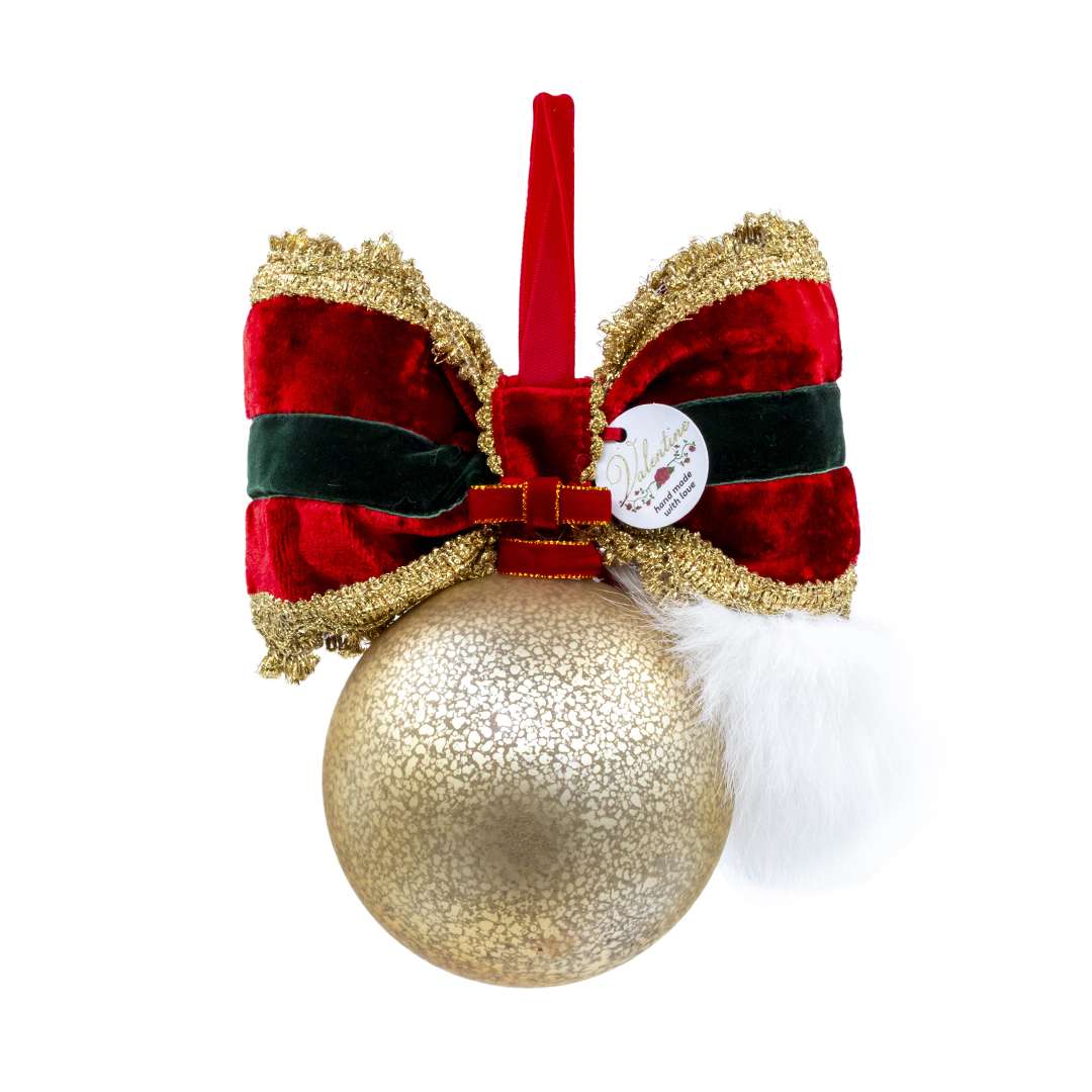 "Sfera Natalizia Babbo con Pom Pon " H24D14 - immagine 4