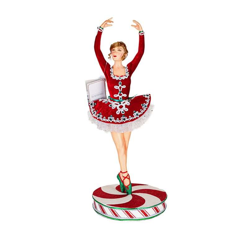 "Gâteau ballerine rouge et blanche – Collection Katherine, H 61 cm