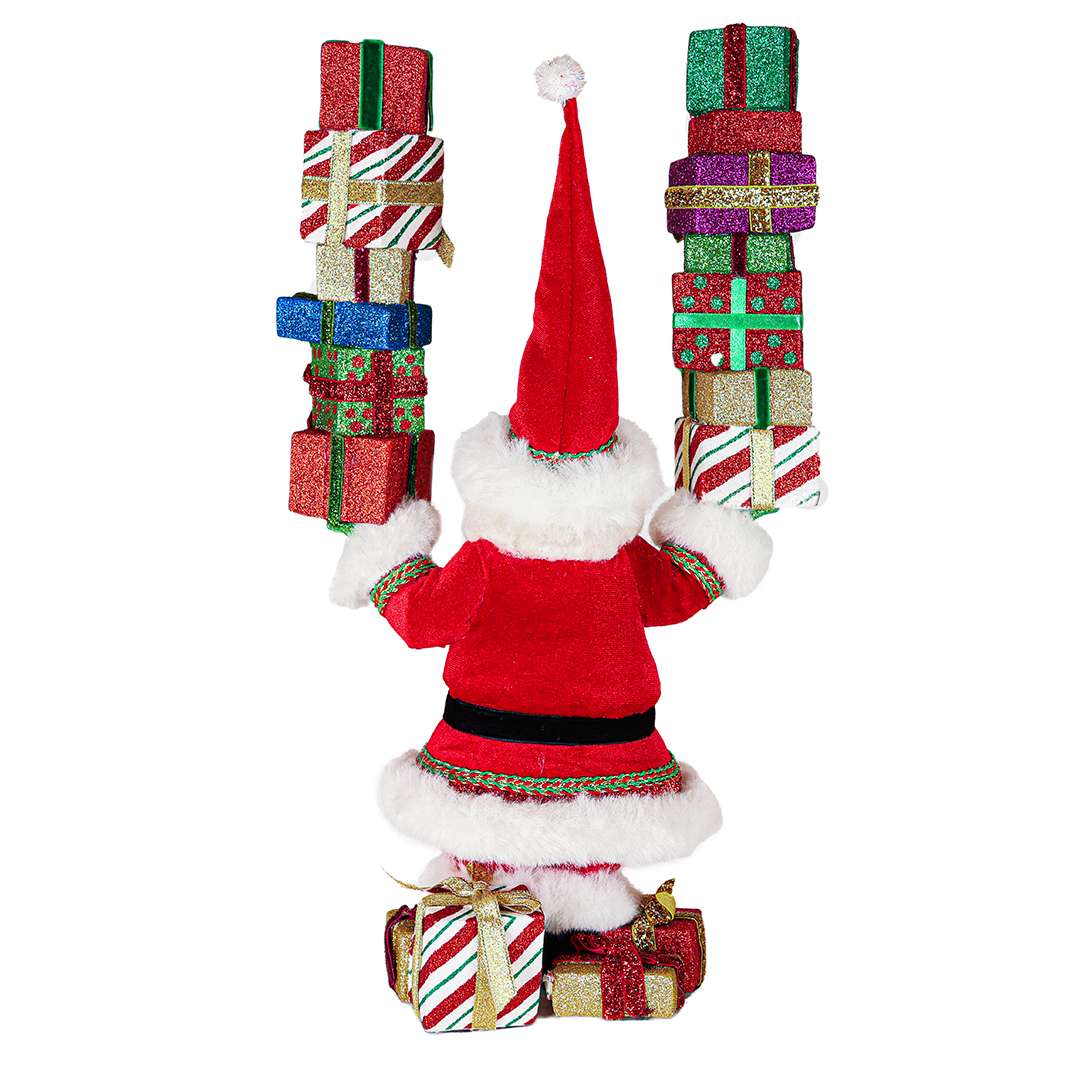 "Candelabro Babbo Natale con Pacchi Regalo Katherine's Collection" H43 – Image 3