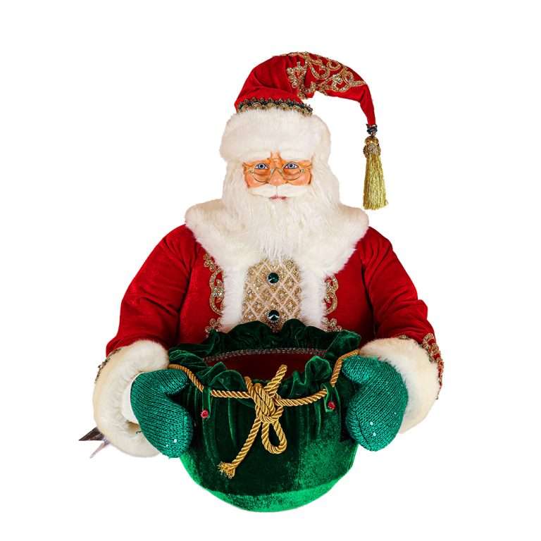 "Babbo Natale con Cesto Portadoni – Katherine’s Collection" H51 CM