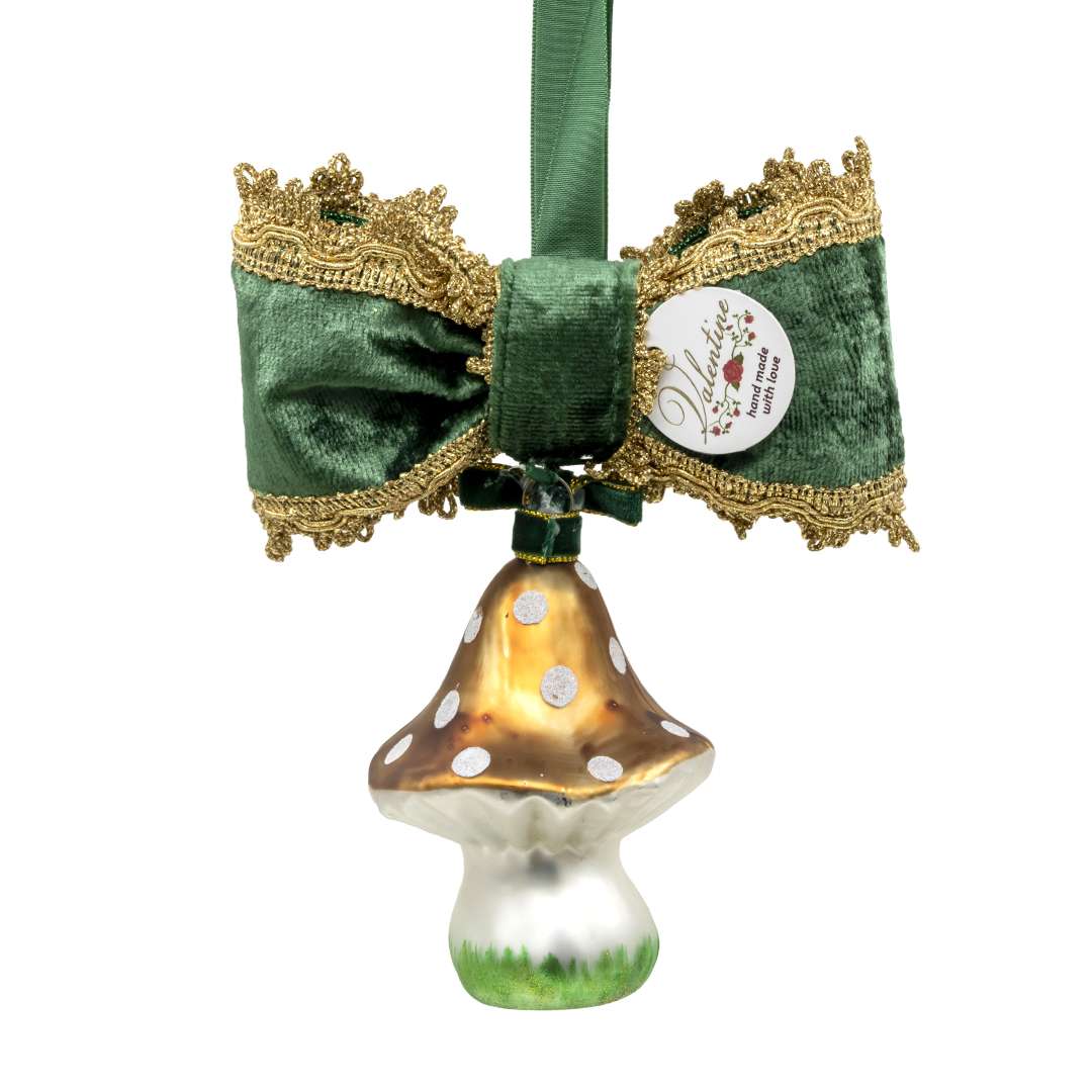 "Decorazione Albero Funghetto in vetro" H18X14L - immagine 2
