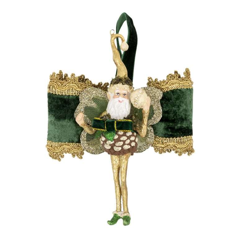 "Decorazione Albero Babbo fatato del bosco" H22X8 CM