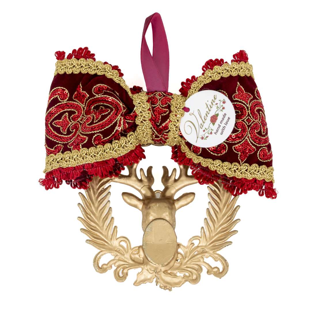 Ghirlanda Testa Cervo-Luxury Forest H25D15 CM – Image 4