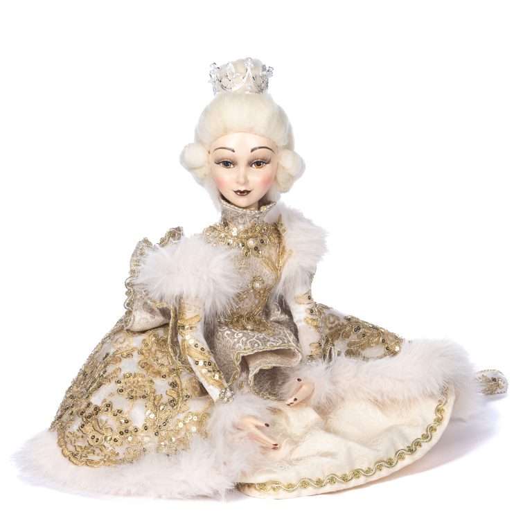 "Ballerine royale blanche et or - Goodwill H 54 cm