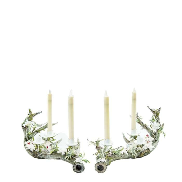 "Porta Candele Corna di Alce – Linea Mistletoe Katherine’s Collection"