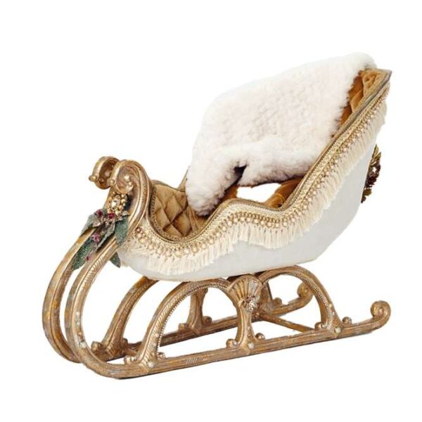 " Traîneau royal doré – Collection Katherine " L61 H28 cm