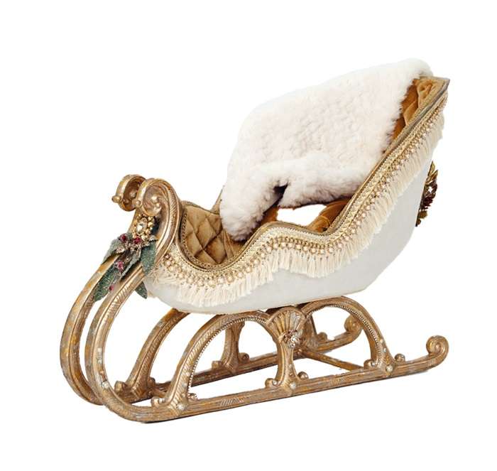 " Traîneau royal doré – Collection Katherine " L61 H28 cm