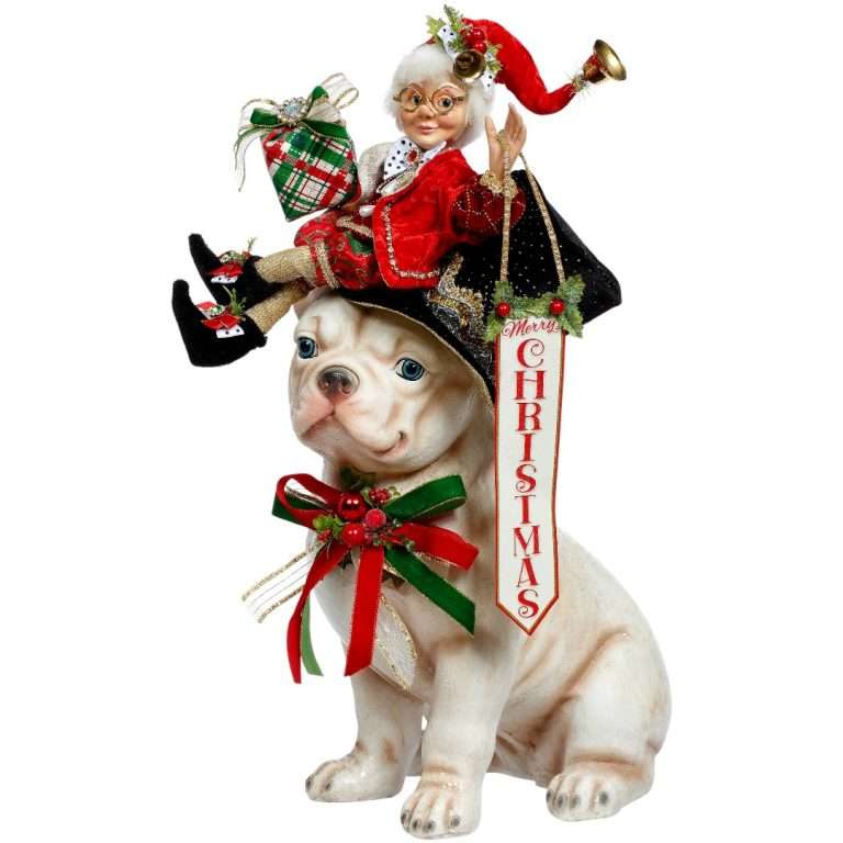 "Bull Dog Buon Natale" H51 CM