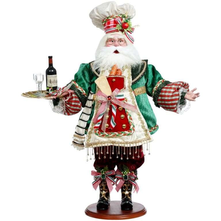 "Bambola Babbo Natale Chef Italiano" H64 CM