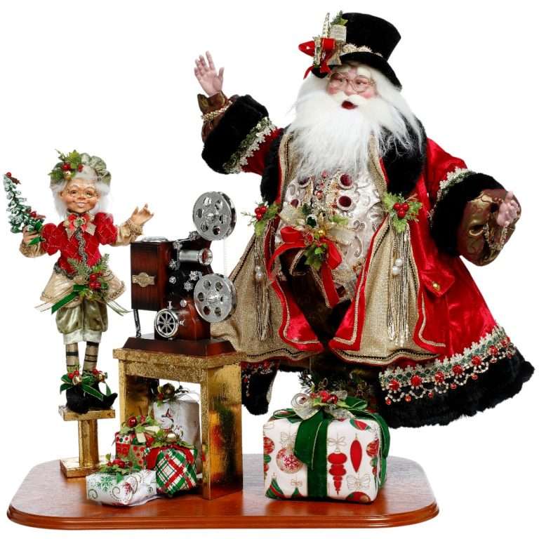"Bambola della scena del film di famiglia di Babbo Natale" H65X38L CM