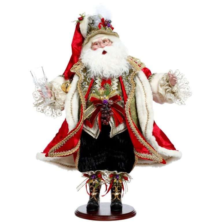 "Bambola di Babbo Natale con brindisi di Natale" H65 CM