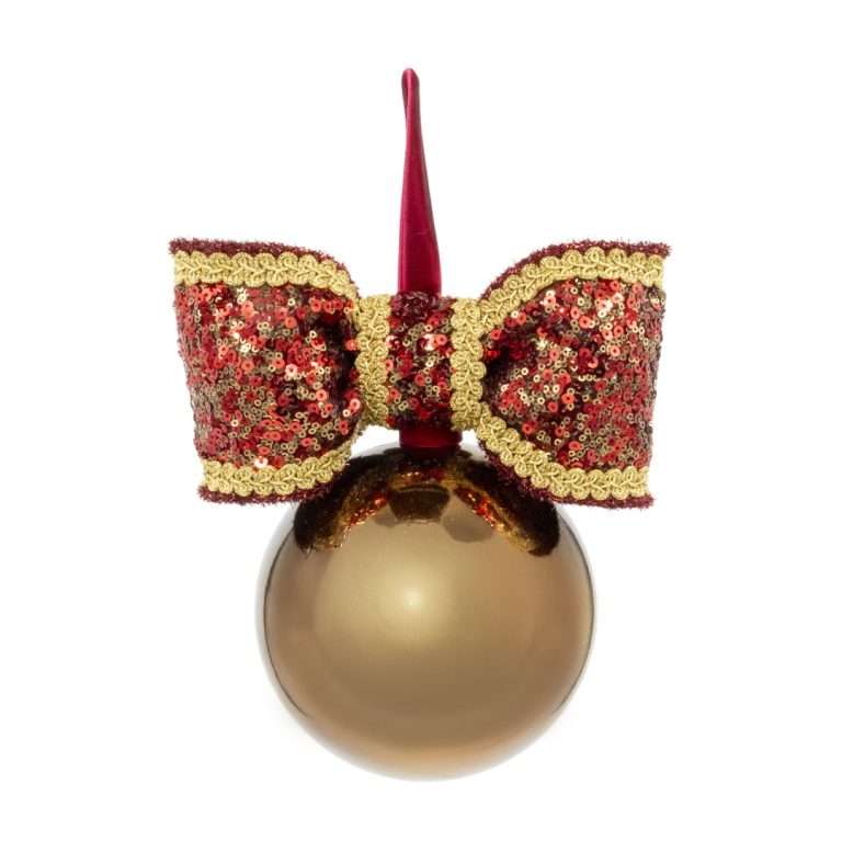 "Sfera Natalizia Luxury Forest Palla Piccola Lucida Brown" D10H20 CM