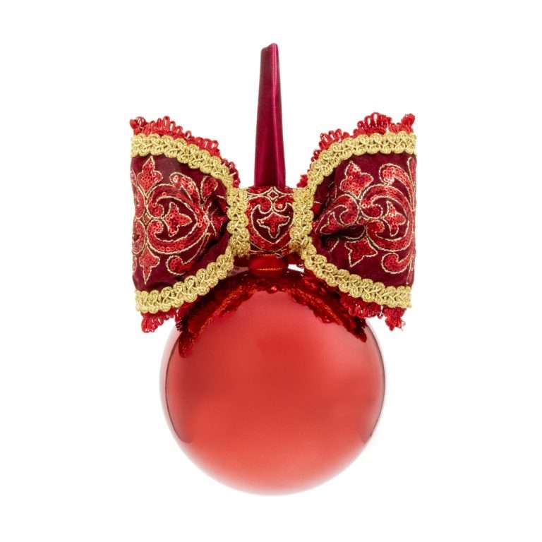 “Sfera Natalizia Luxury Forest Palla Piccola Lucida Red” D10H20 CM