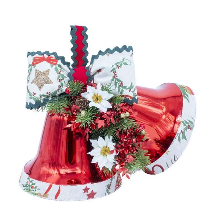 " Grande paire de cloches rouges " H35 x L50 cm