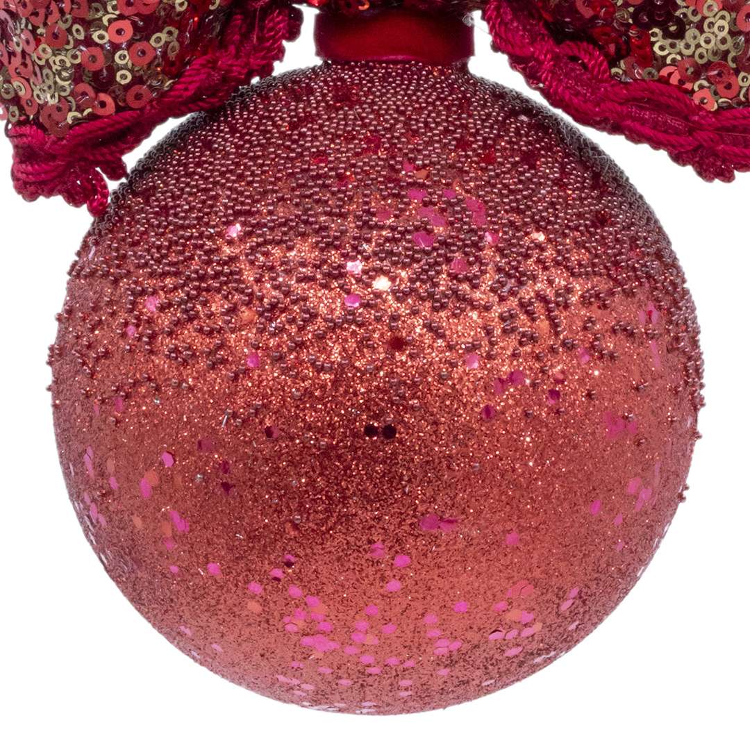 "Sfera Natalizia Glitter Gioiello" H22D12 CM - immagine 2