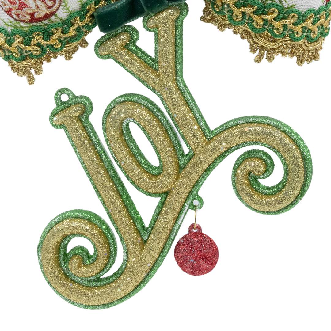 "Decorazione Albero con Fiocco JOY” H17X14 CM – Image 2
