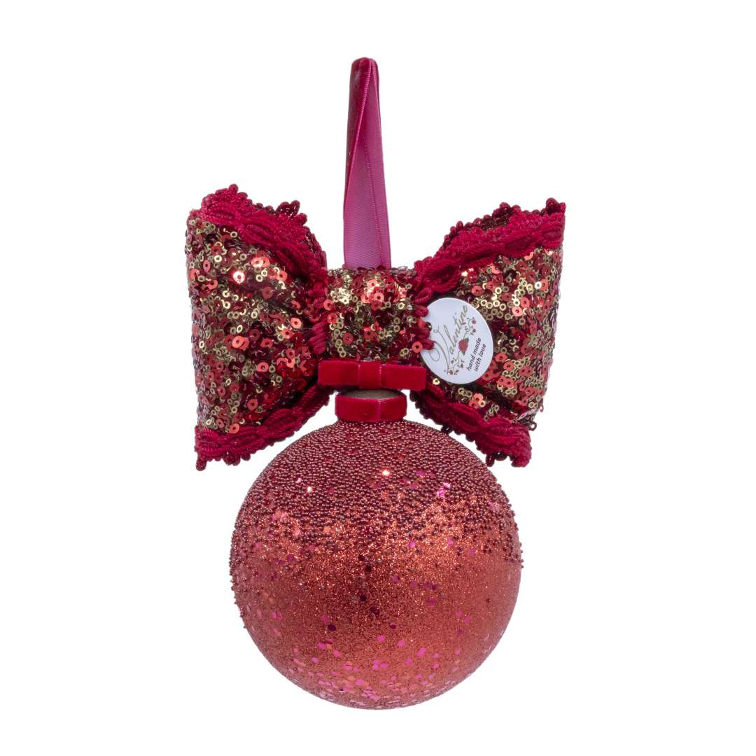 "Sfera Natalizia Glitter Gioiello" H22D12 CM - immagine 4
