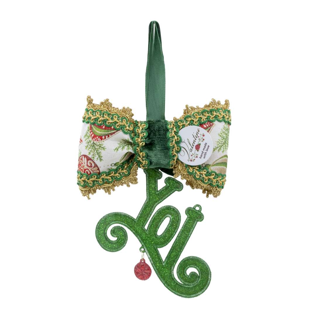 "Decorazione Albero con Fiocco JOY” H17X14 CM – Image 4