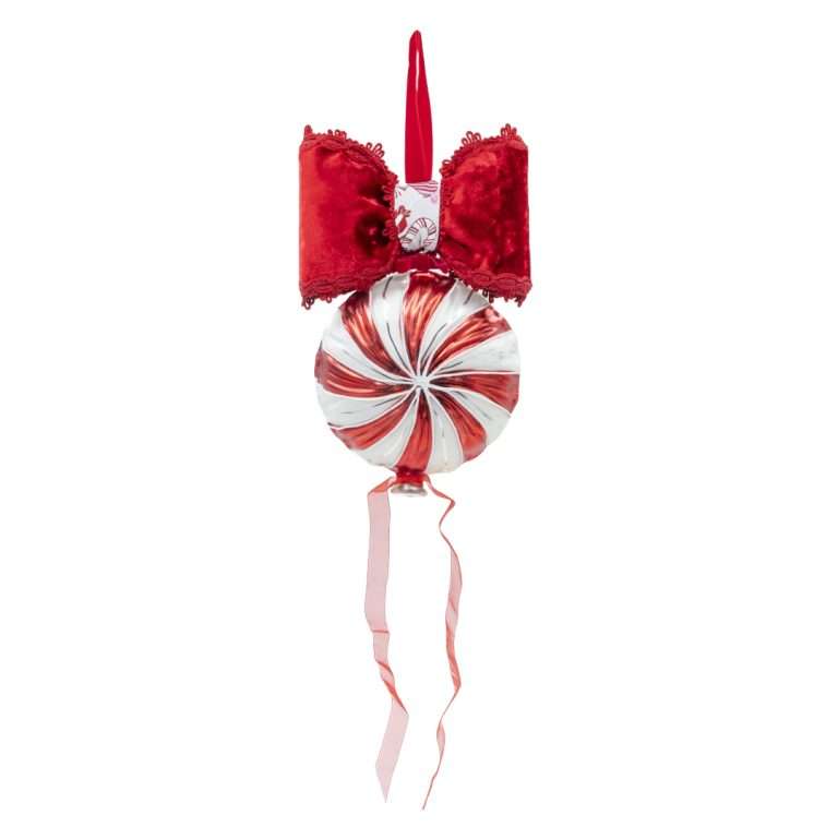 "Pineapple Cake Candy Rose Red Bow L18X16H"