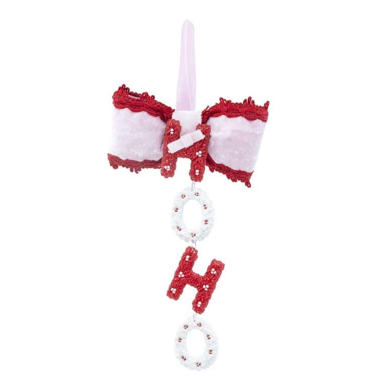 "HoHo Glitter Red and White – Candy Rose" H27X16