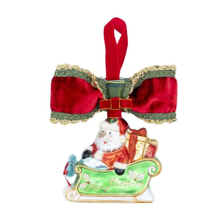 "Tartan Santa in Sleigh" H16X15 CM