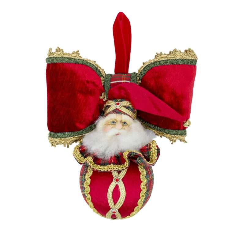"Tartan Santa Ornament" H24X20