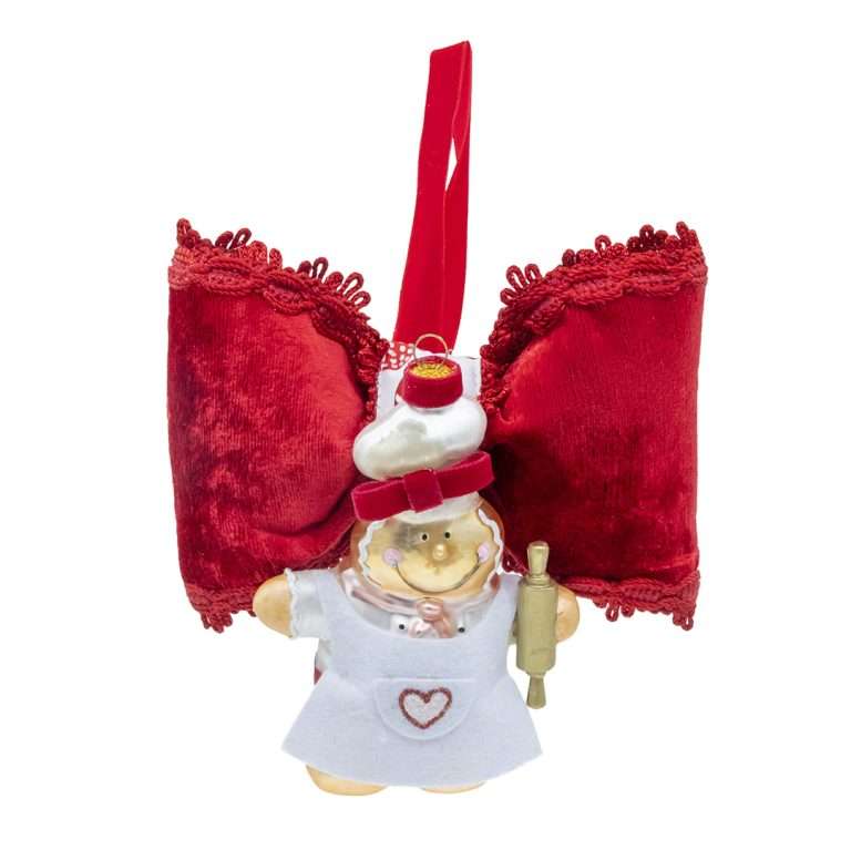 “Chef Cake Candy Rose W/Red Bow”L15X18H