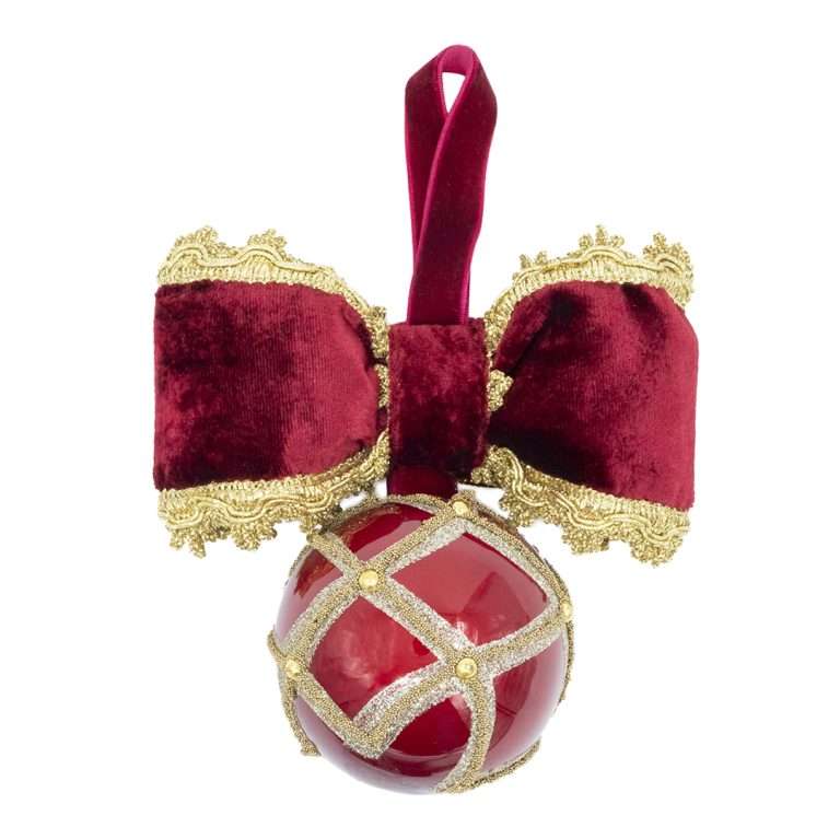 "Round Sphere with Gold Glitter Diamonds and Mini Stones" H17X15