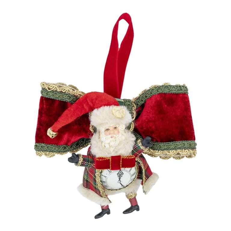 "Babbo Pendente Tartan" H14X15 CM