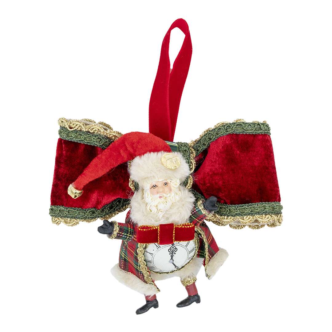 "Babbo Pendente Tartan" H14X15 CM