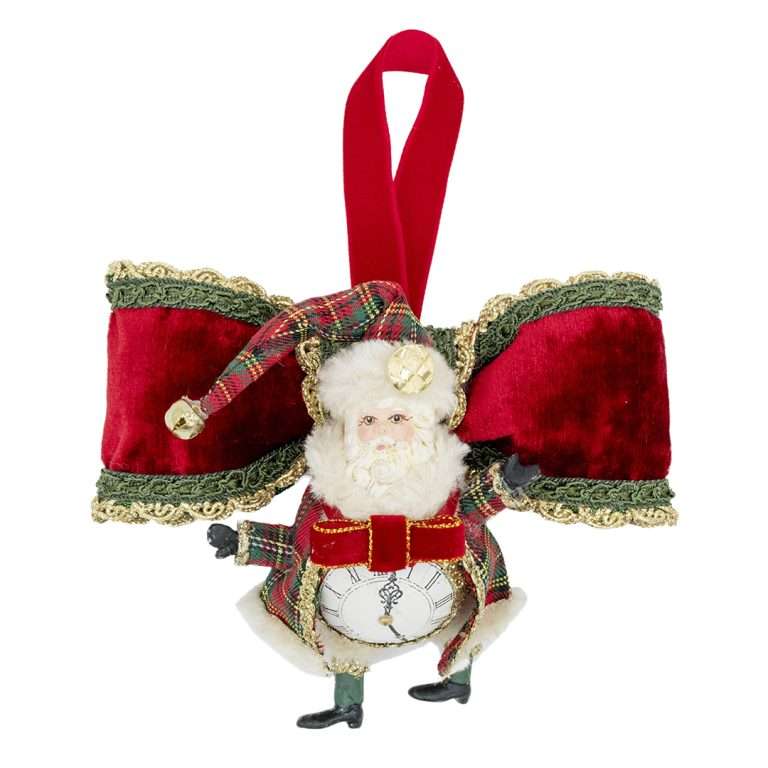 “Babbo Pendente Tartan” H14X15 CM