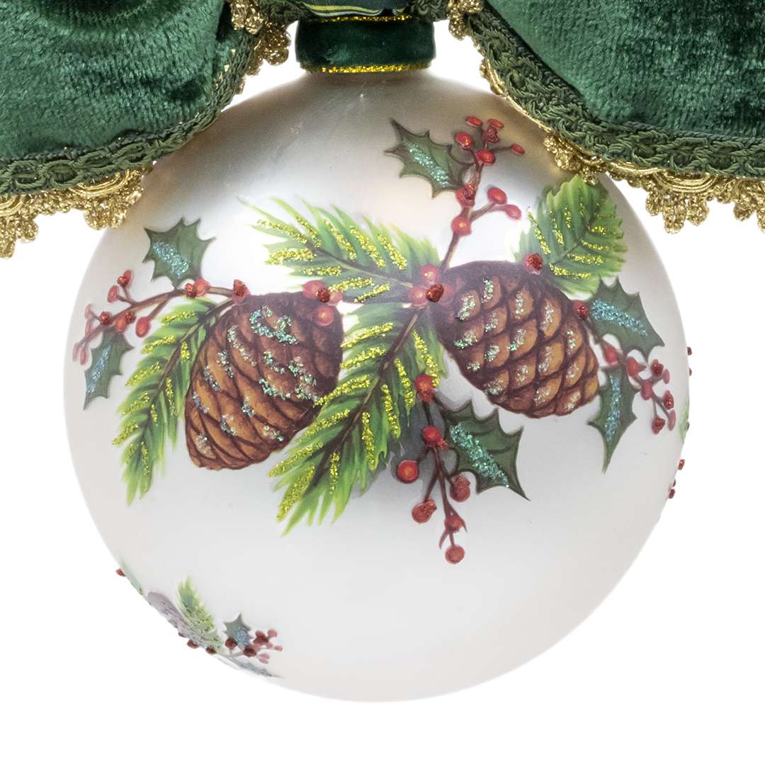 "Sfera in Vetro e Pigne Tartan" H16X10 – Image 2