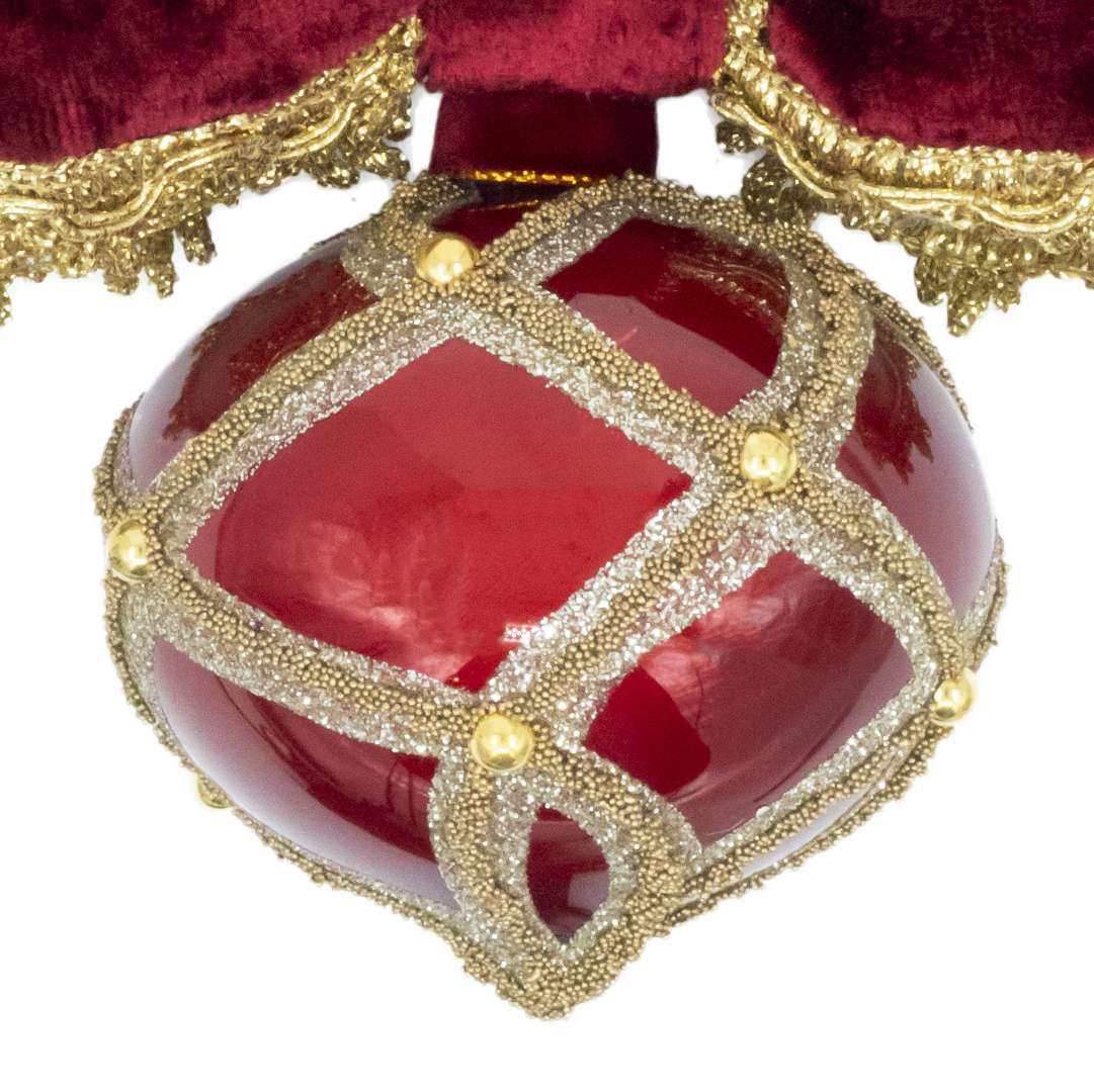 "Sfera Trottola C/Losanghe Oro e Mini Pietre" H15X15 – Image 2