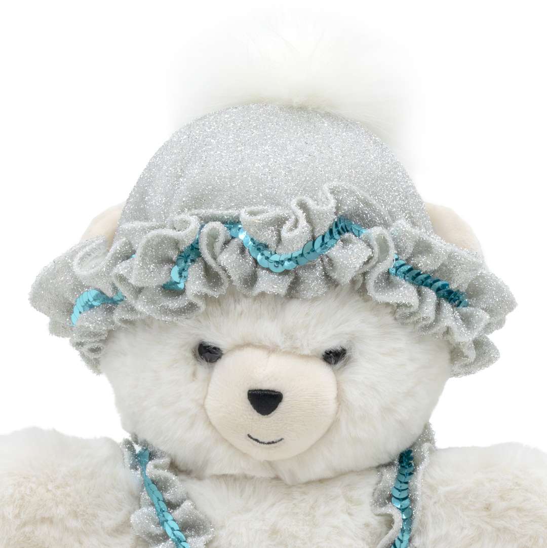 "Orsetto Baby Bianco/Celeste Luxury" H25 CM - Image 2
