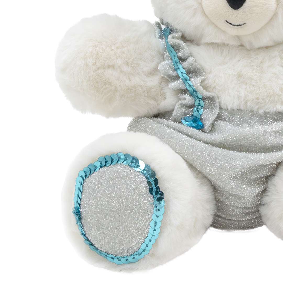 "Orsetto Baby Bianco/Celeste Luxury" H25 CM - Image 3