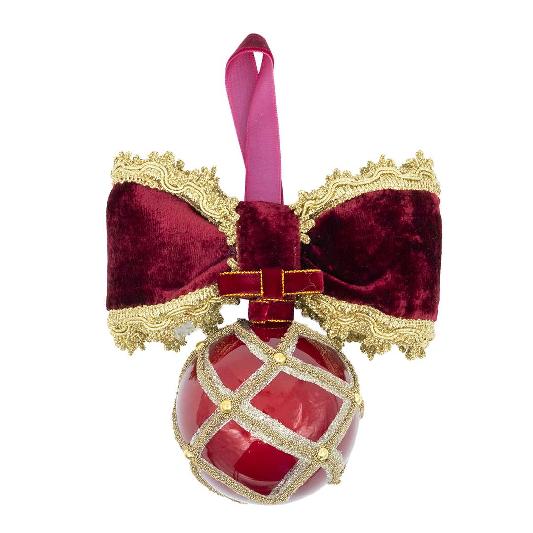 "Sfera Tonda C/Losanghe Oro Glitter e Mini Pietre" H17X15 – Image 4
