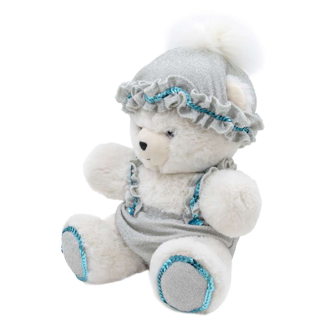 "Orsetto Baby Bianco/Celeste Luxury" H25 CM - Image 4