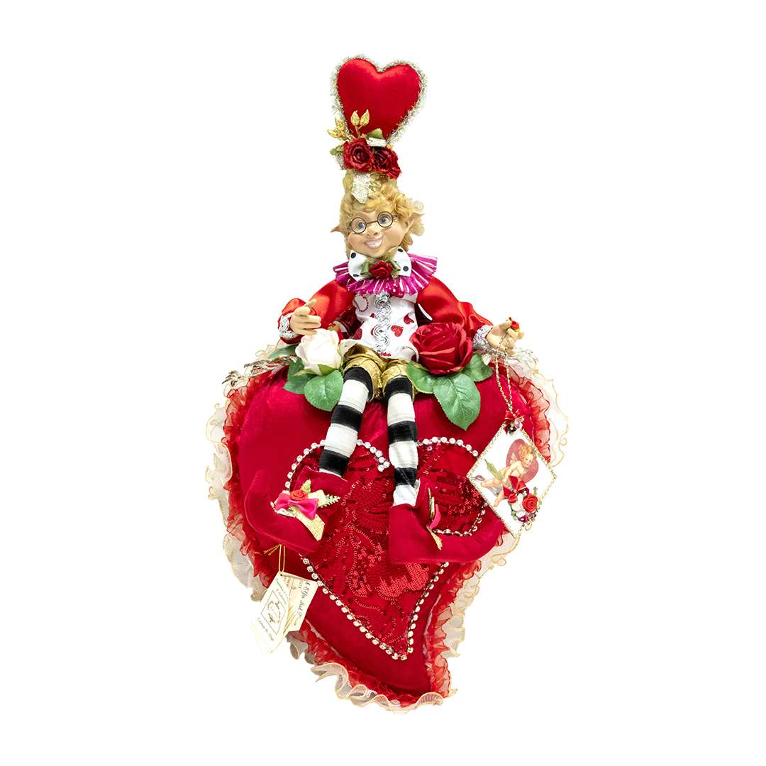 "Cuore Decorativo c/Elfo Cupido Mark Roberts"H72X40 CM