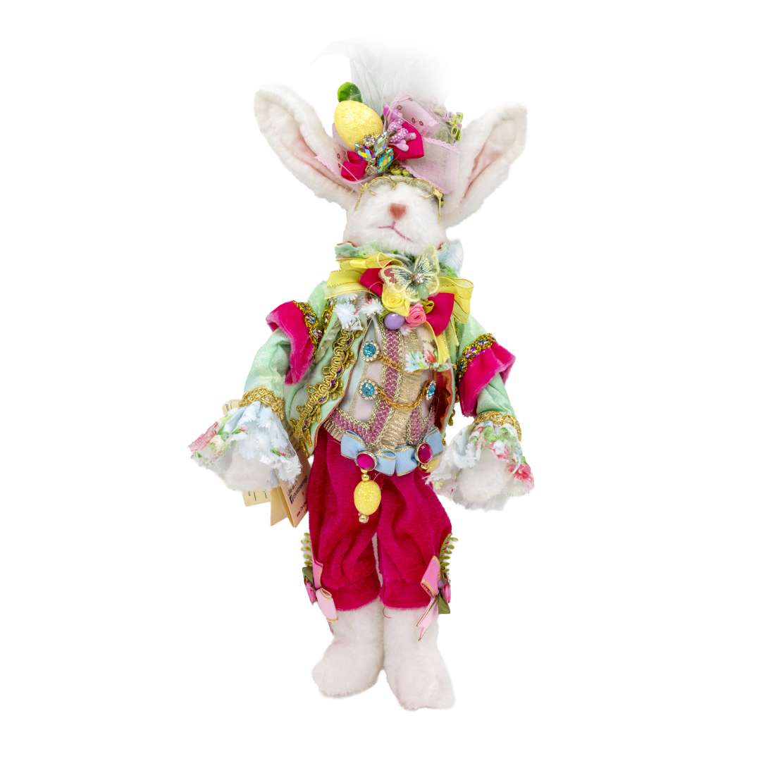 "Coniglio Flowers Pink e Green" H34 CM